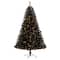 7ft. Pre-Lit Black Artificial Christmas Tree, Clear LED Lights